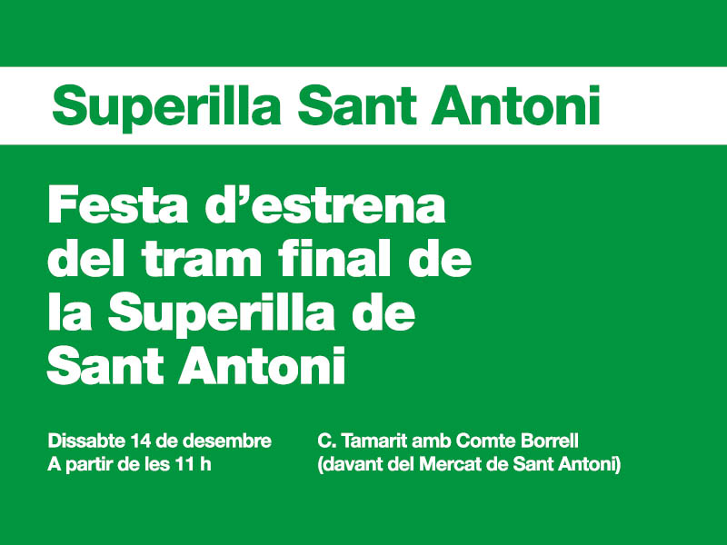 Inauguraci de la superilla de Sant Antoni a Borrell Tamarit.